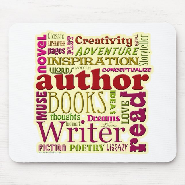 All About Authors red Mouse Pad (Front)