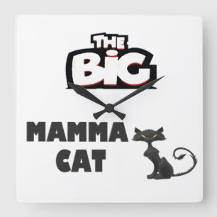 All about big Mama cats who are cool animals Square Wall Clock