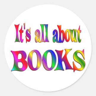 All About Books Classic Round Sticker