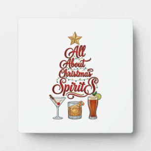 All About Christmas Spirits Cocktails Whiskey Star Plaque