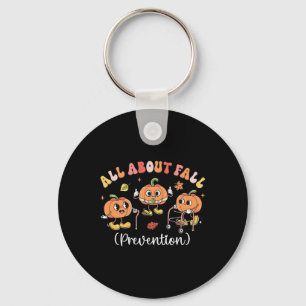 All About Fall Prevention Halloween Keychain