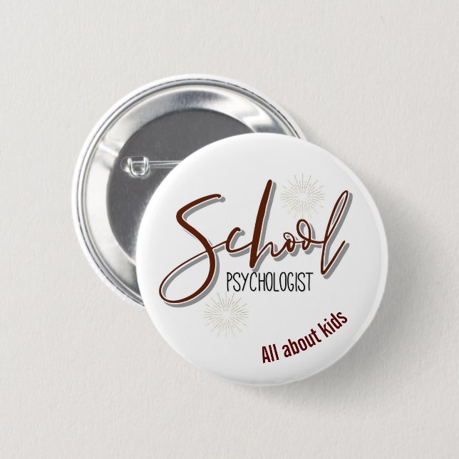 All About Kids--School Psychologist Button (Front & Back)
