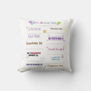 All About Me Customize it Throw Pillow