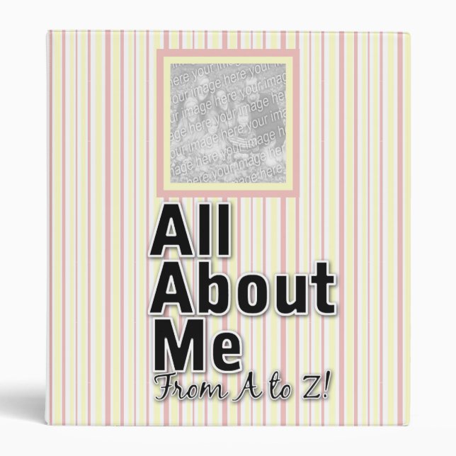 All About Me From A To Z Binder (Pink) (Front)