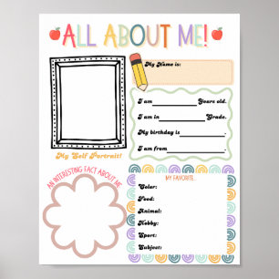 All About Me Printable Poster