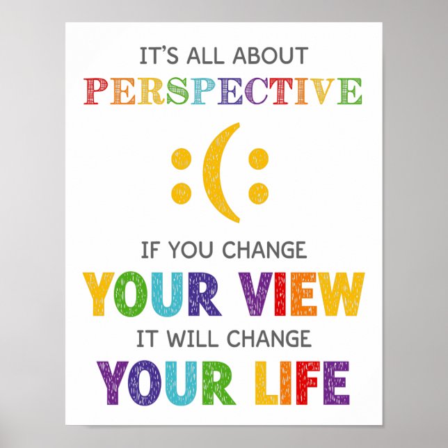 All About Perspective Classroom Motivational Poste Poster (Front)