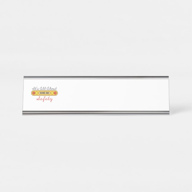 All About Safety Desk Name Plate (Front)