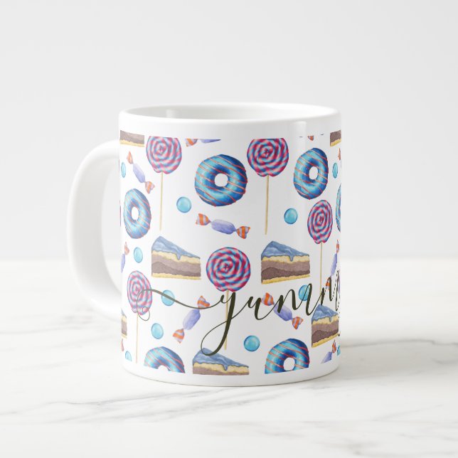 All About Sweets!  Yummy  Giant Coffee Mug (Front Left)