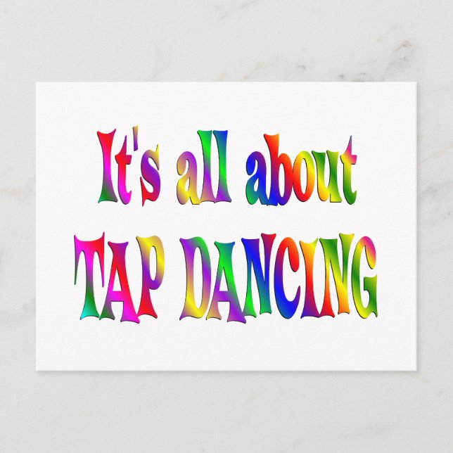 All About Tap Dancing Postcard (Front)