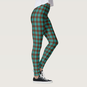 All About Teal Plaid  Leggings