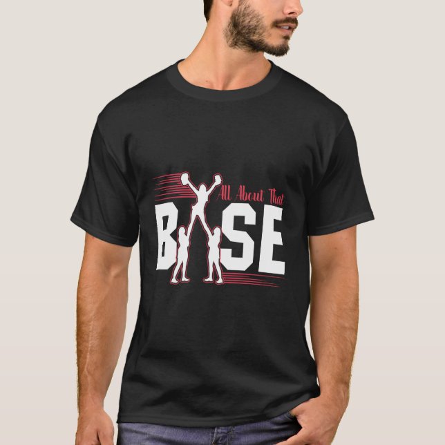 All About That Base Cheerleading Cheer Tee Hoodie  (Front)