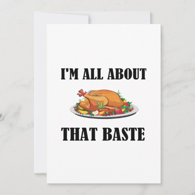 All About That Baste Classic Design Holiday Card (Front)