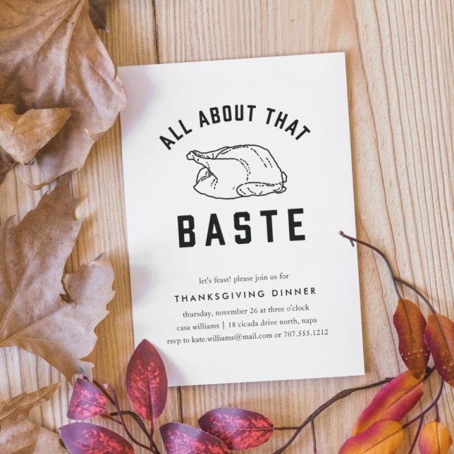 All About that Baste Thanksgiving Invitation (Creator Uploaded)