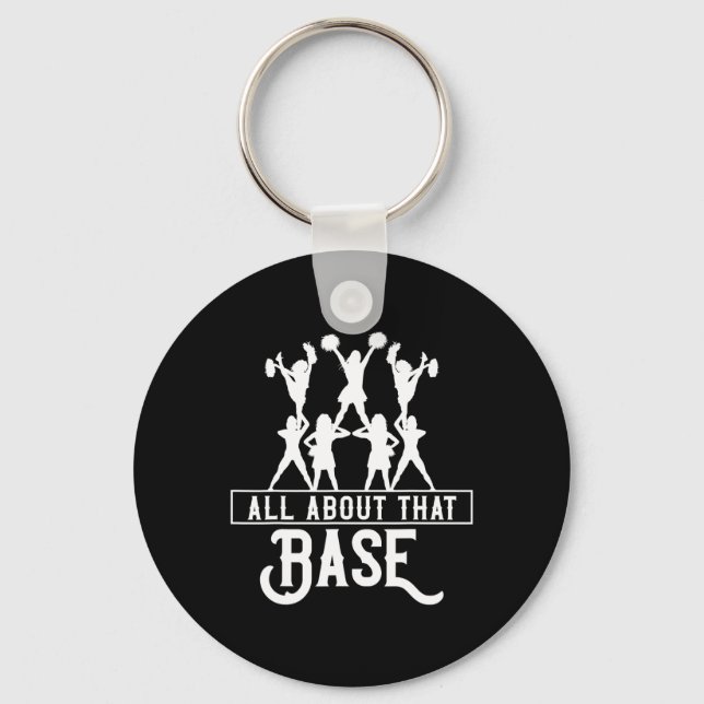 All About That Se Cheerleading Design, Cheer Gift, Keychain (Front)