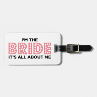 All About the Bride Pink Luggage Tag