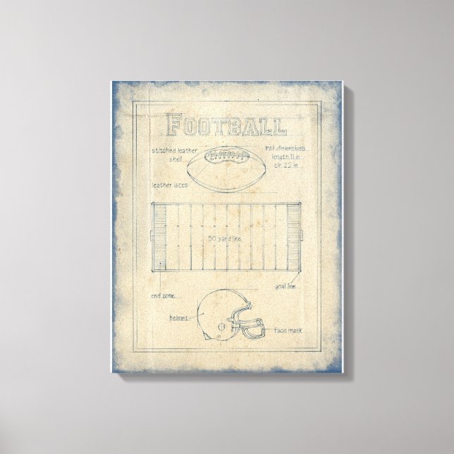 All About the Game - Football Canvas Print (Front)