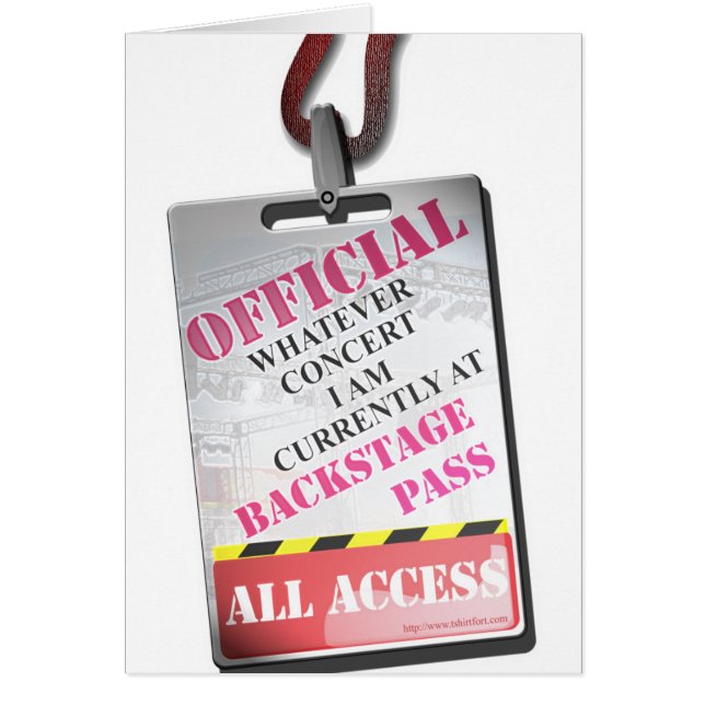 All Access Backstage Pass (Front)