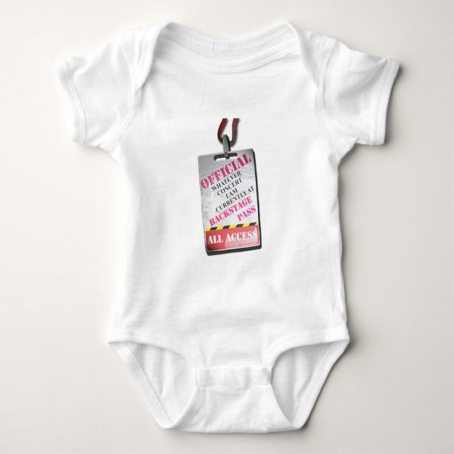 All Access Backstage Pass Baby Bodysuit (Front)