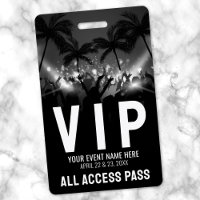 All Access Pass Black White Event VIP