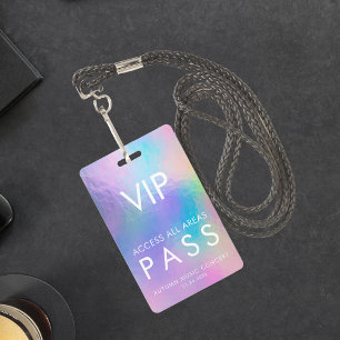 All Access Pass Concert Backstage Holographic VIP Badge