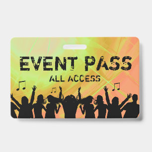 All Access Pass Concert Event Staff Badge