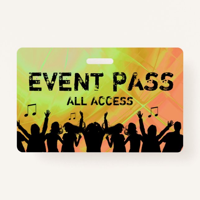 All Access Pass Concert Event Staff Badge (Front)