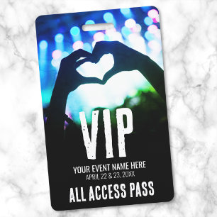 All Access Pass VIP Event Badge