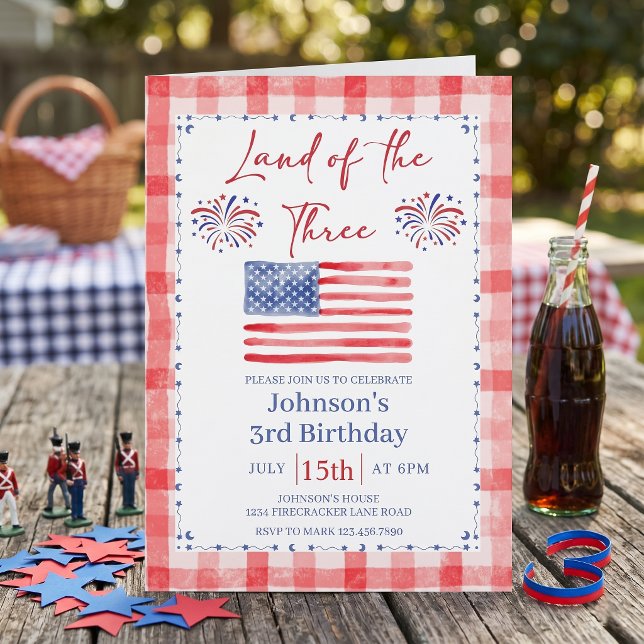 All American 3rd Birthday Invitation (Creator Uploaded)