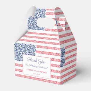 All-American 4th July Summer Picnic Couples Shower Favor Box