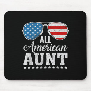 All American Aunt Matching Family Usa Patriotic 4t Mouse Pad