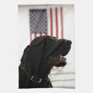 All-American Black Labrador Retriever Kitchen Towel