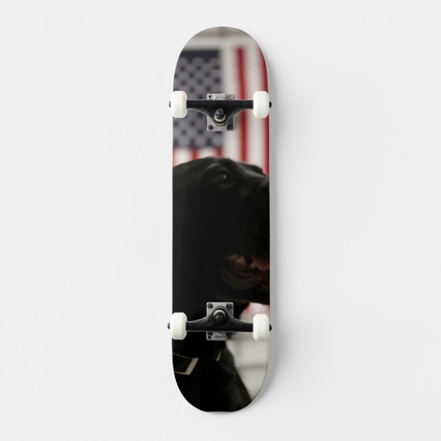 All-American Black Labrador Skateboard (Front)