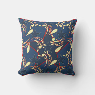 All American Blue Stars Patriotic Pillow