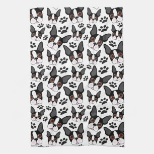 All American Boston Terrier Pet Puppy Dog Kitchen Towel