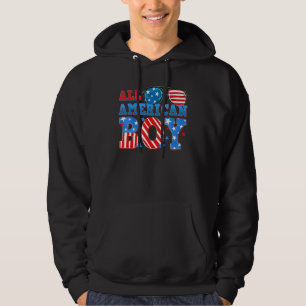 All American Boy 4th of July American Flag Family  Hoodie