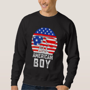 All American Boy 4th Of July Boys Kids Teens Sungl Sweatshirt