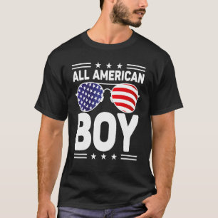 All American Boy 4th Of July Sunglasses Us Flag T-Shirt