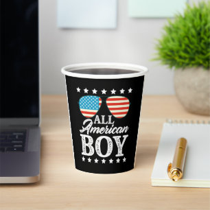 All American Boy 4th Of July USA Sunglasses  Paper Cups