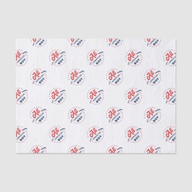 All American Boy Badge Tissue Paper (Front)