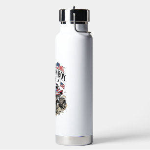 All American Boy Patriotic Monster Truck T-Shirt_1 Water Bottle