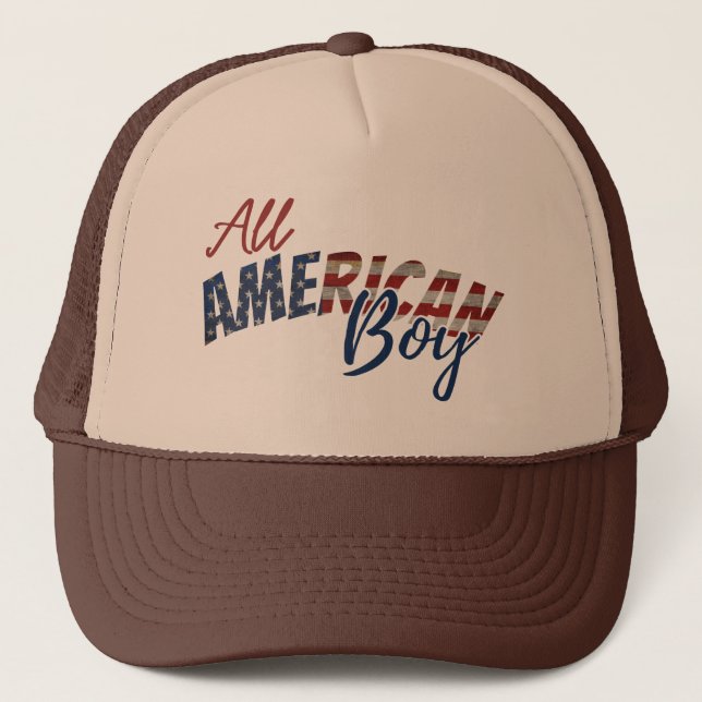 ALL AMERICAN BOY  TRUCKER HAT (Front)