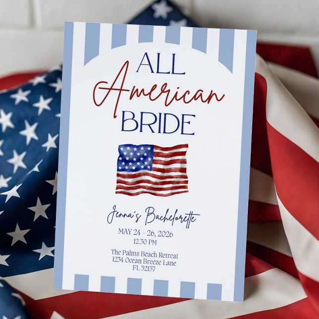 All American Bride Bachelorette Invitation (Créateur téléchargé)