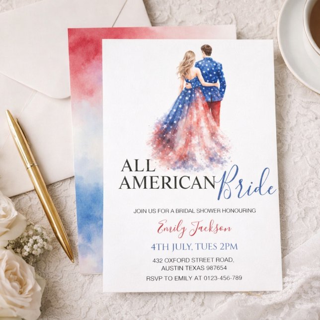 All American Bride Bridal Shower Invitation (Créateur téléchargé)
