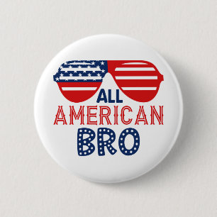 All american bro 2 inch round button