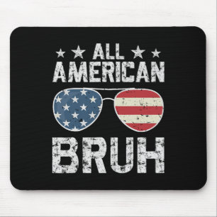 All American Bruh 4th Of July Boy  Mouse Pad