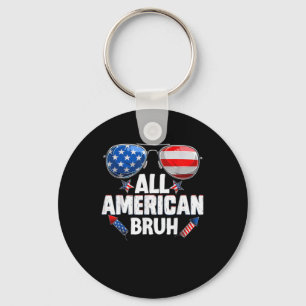 All American Bruh 4th Of July Boys Keychain