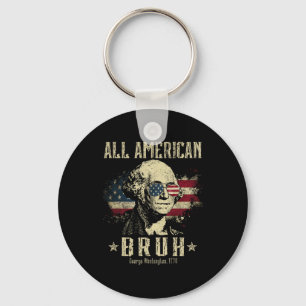 All American Bruh 4th Of July Boys Patriotic Teens Keychain