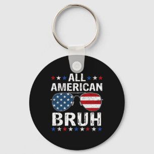 All American Bruh 4th Of July Boys Patriotic Teens Keychain