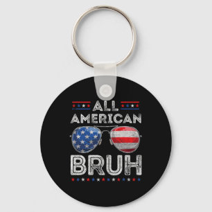 All American Bruh 4th Of July Boys Patriotic Usa T Keychain