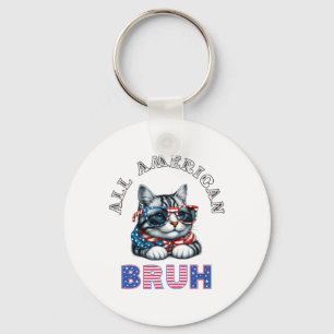 All American Bruh 4th Of July Keychain